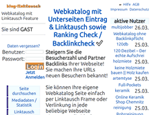 Tablet Screenshot of blog-linktausch.de